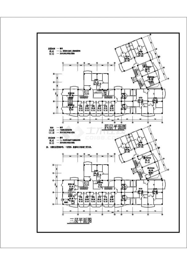 某十层时代广场平面建筑设计施工图-图二
