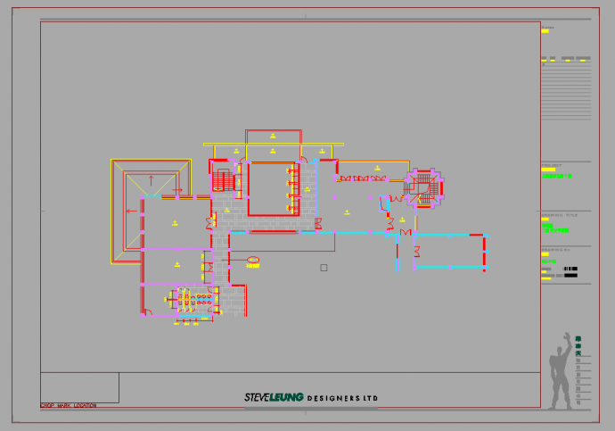 某二层框架结构售楼处室内装修设计cad全套施工图（甲级院设计）_图1
