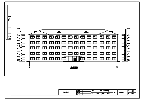 教学楼设计_5000平米某市某五层框架结构中学教学楼全套施工cad图(含计算书，毕业设计)-图二