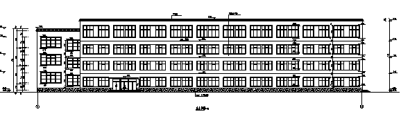 教学楼设计_某市某四层框架结构高校教学楼全套施工cad图（含计算书、毕业设计建筑结构图、-图一