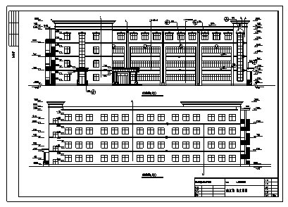 教学楼设计某市某4层小学教学楼建筑施工cad图含计算书毕业设计