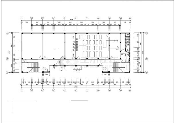 大堡小学教学楼建筑设计CAD全套施工图纸-图一