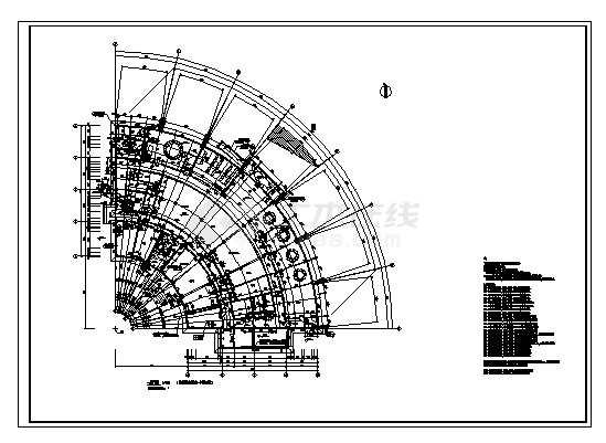 土木工程毕业设计_办公楼设计_3800平米某三层框架结构办公楼建筑施工cad图(含计算书，毕业设计)-图一