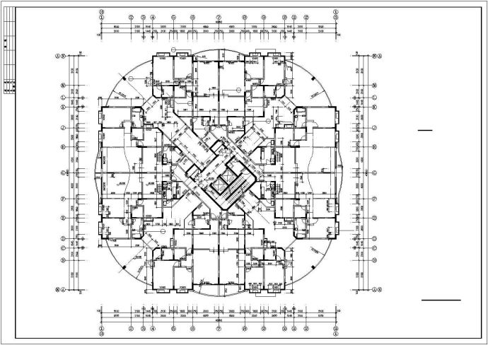 某地高层住宅建筑设计cad方案图（共8张）_图1