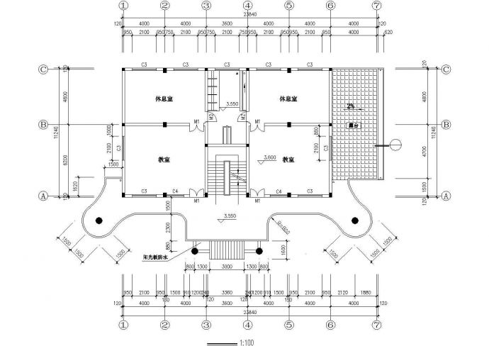 5套 多层幼儿园教学楼建筑施工图纸_图1