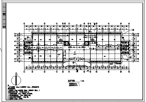 土木工程毕业设计_办公楼设计_4400平米某五层框架结构办公楼建施cad图(含计算书，毕业设计)-图一