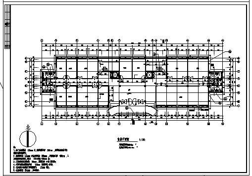 土木工程毕业设计_办公楼设计_4400平米某五层框架结构办公楼建施cad图(含计算书，毕业设计)_图1