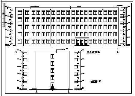 土木工程毕业设计_办公楼设计_5000平米左右五层框架办公楼建施cad图(含计算书，毕业设计)-图二