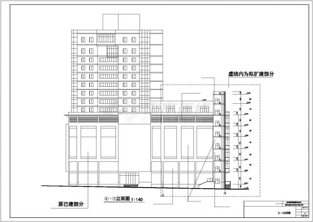 新东方百货大楼全套建筑施工设计图-图一