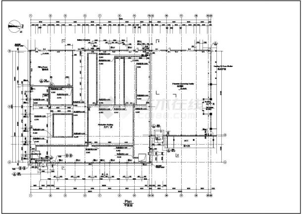 厂房设计_某地大型工业区厂房建筑详细设计方案施工CAD图纸-图二