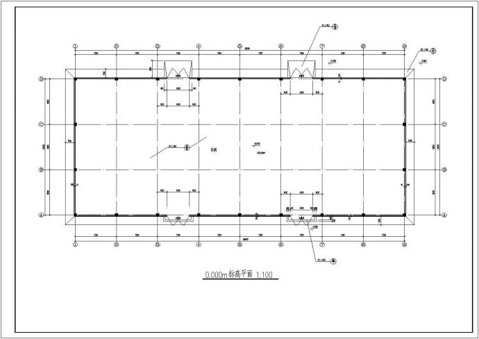 厂房设计_某工业区单层厂房建筑详细设计方案施工CAD图纸_图1