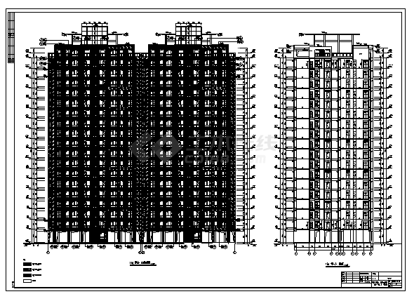 住宅设计_某地十八层住宅楼全套施工cad图(含毕业设计)-图二