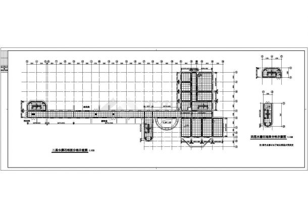 某三层框架结构幼儿园教学楼设计cad全套建筑施工图纸（含设计说明）-图二