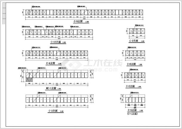 某地区工业钢结构车间建筑详细设计方案施工CAD图纸-图二