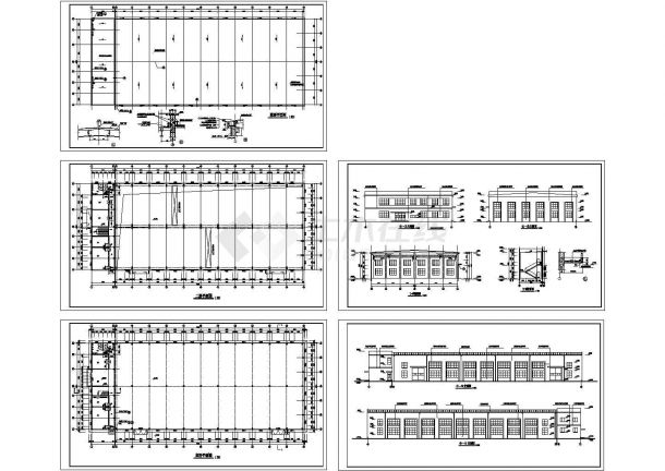 某地区工业厂区车间建筑详细设计方案施工CAD图纸-图一