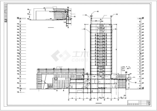 某7.1万平米二十层花园大酒店建筑施工图设计图图纸-图一