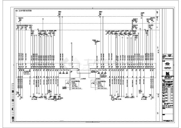 某高层剪力墙结构商业楼配电设计cad全套电气施工图（含设计说明，含弱电设计，含暖通设计）-图二