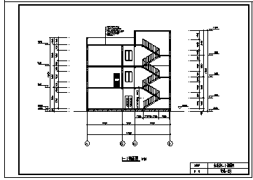 某工业园区三层框架结构办公楼建筑施工cad图(含计算书，毕业设计，结构图)-图一