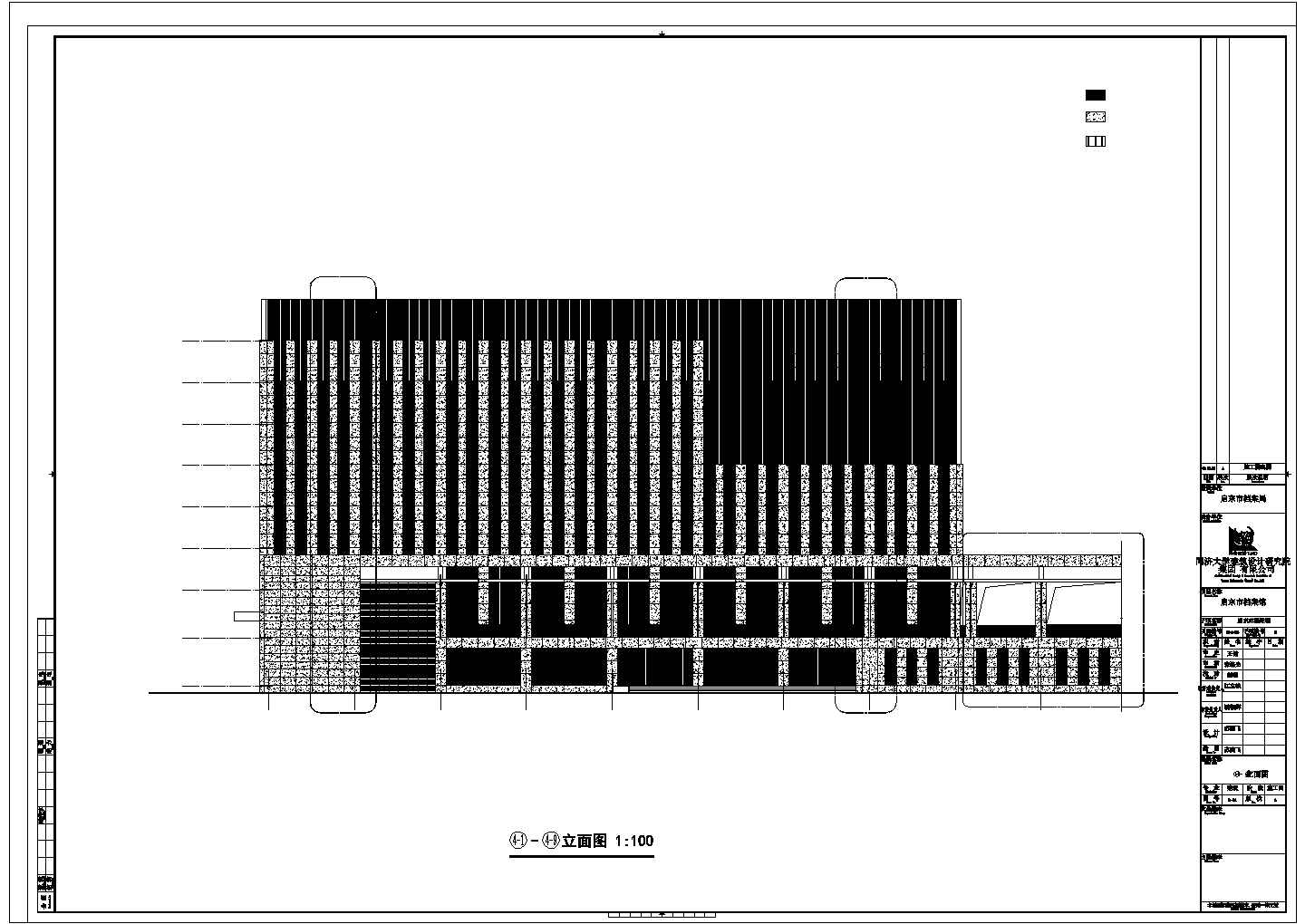 某地上八层框架结构档案馆大楼设计cad全套建筑施工图（含设计说明，含结构设计，含给排水设计，含暖通设计，含电气设计）