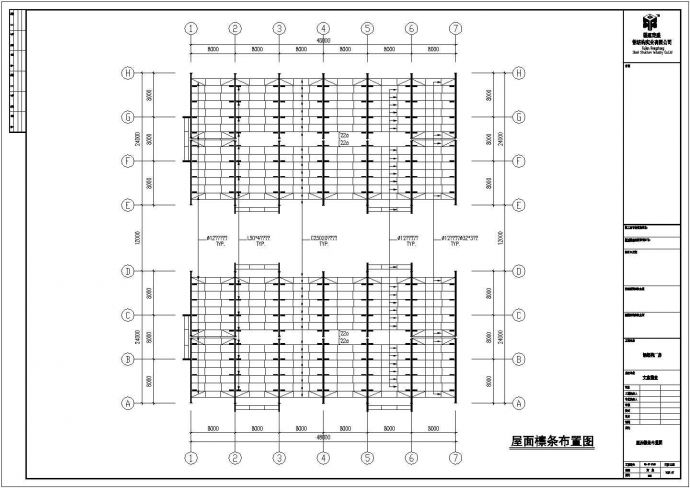 某公司钢结构筑设计平面图_图1