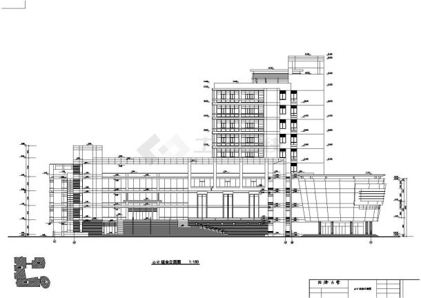 安徽某重点大学图书馆建筑设计CAD图纸-图一
