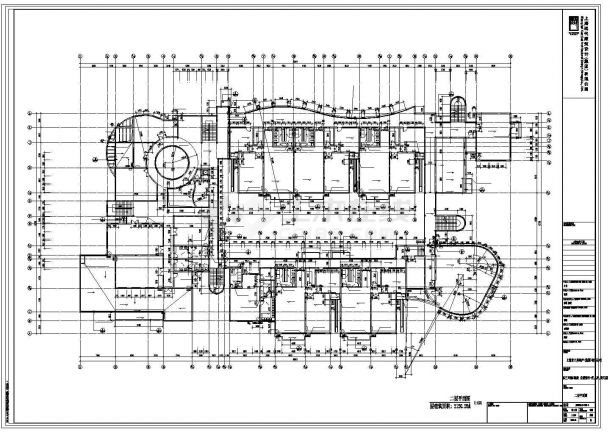上海市某5300平米3层幼儿园全套建筑设计CAD图纸-图二