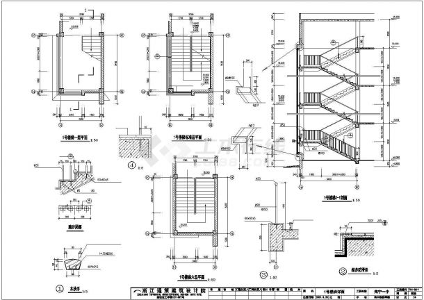 天津市某高级中学教学楼全套建筑设计CAD图纸-图二