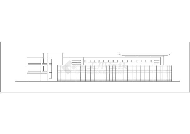 西安市某211高校内部学生食堂建筑设计CAD图纸-图一