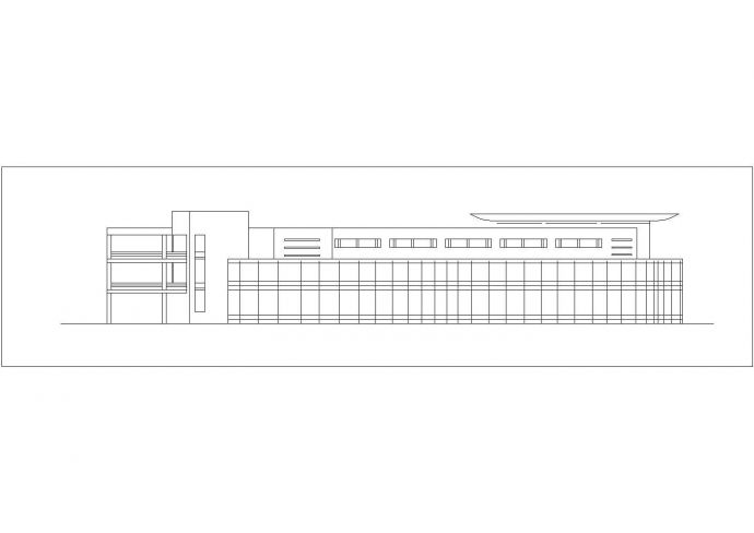 西安市某211高校内部学生食堂建筑设计CAD图纸_图1