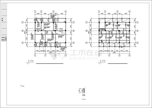 某地私宅建筑结构设计CAD施工图+效果图-图一