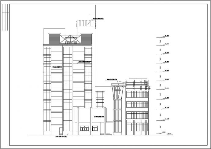某9893平方米九层综合楼建筑全套设计方案施工图_图1