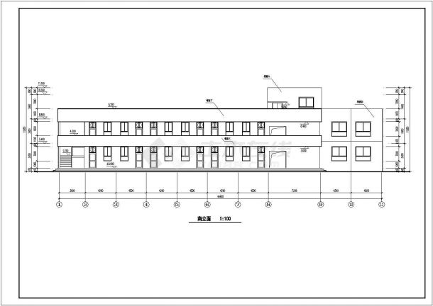 某四层小学教学楼建筑设计CAD图纸-图一
