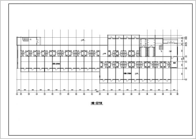 济南市某高校内部6层教学楼建筑设计CAD图纸（含总图）_图1
