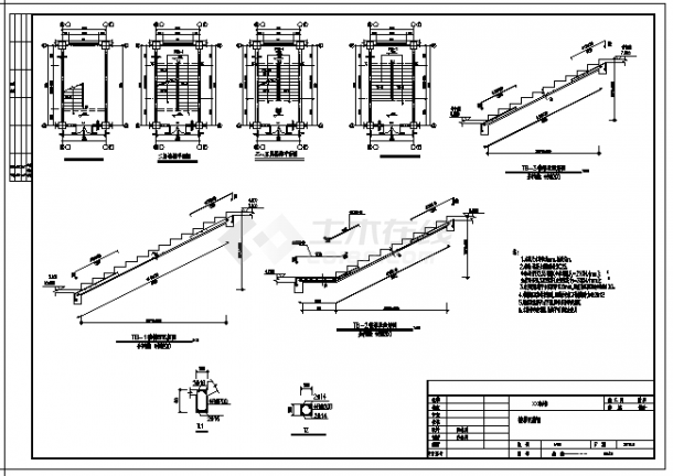 土木工程毕业设计_2900平米三层框架结构综合楼结施cad图(含计算书，毕业设计)-图二