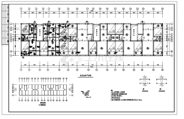 5层砖混住宅楼结构设计施工cad图纸，含设计说明-图一
