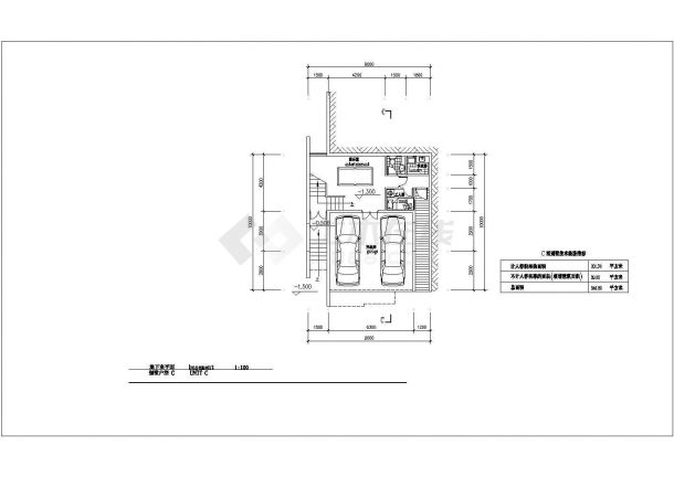 某二层带地下层砖混结构山体别墅设计cad全套建筑施工图（含效果图）-图一