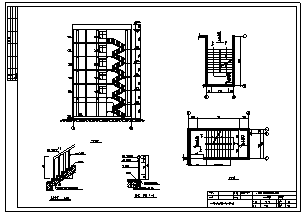 某市六层框架结构综合办公楼建筑施工cad图(含计算书设计)-图二
