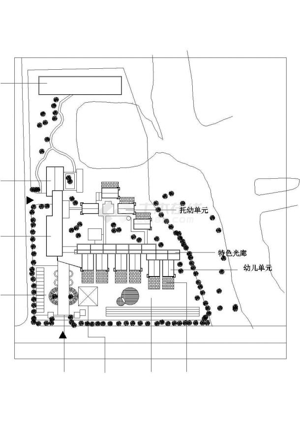 湖州市某大型幼儿园平面规划设计CAD图纸-图一