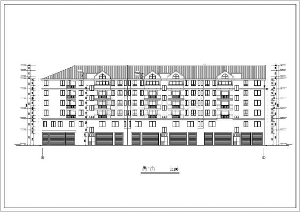 火焰小区A-5-1地块商住楼建筑设计cad图纸-图二
