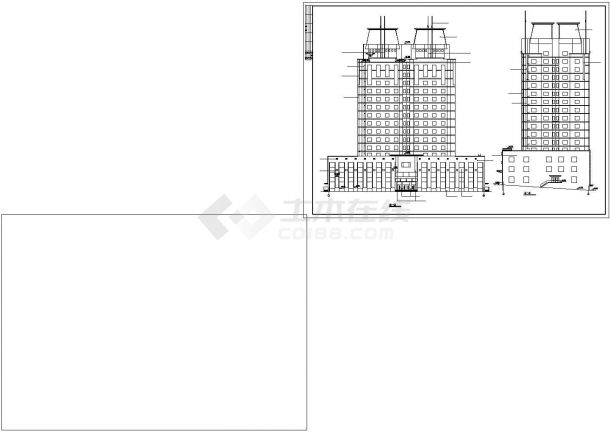 吉林省博士后公寓建筑设计cad图纸（共6张）-图一