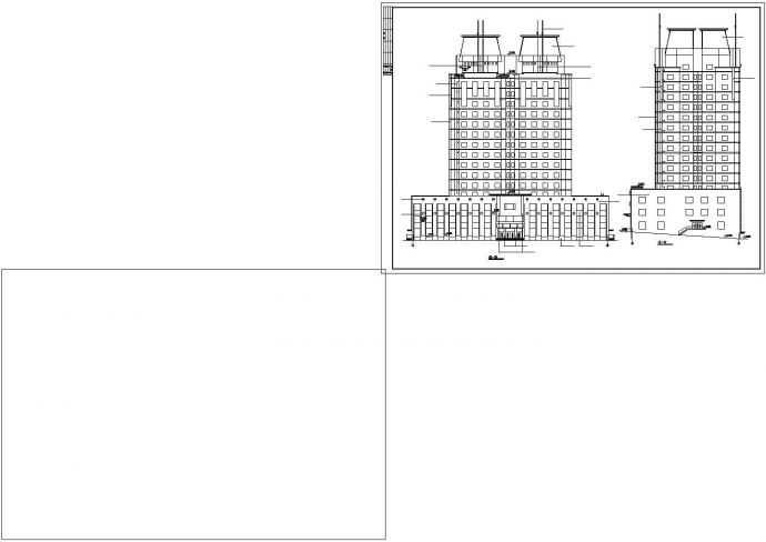 吉林省博士后公寓建筑设计cad图纸（共6张）_图1