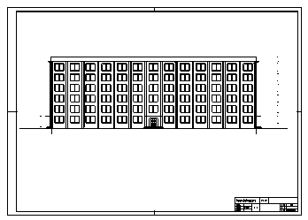 5000平米某六层高校办公楼建筑施工cad图(含计算书，建筑、结构图)-图一