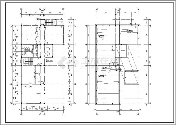现代平顶会所平立剖建筑施工设计CAD图纸-图一