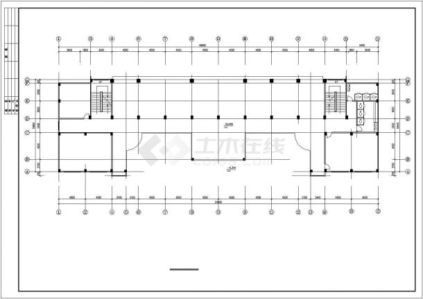 莆田市某实验中学5层教学楼建筑设计CAD图纸-图二