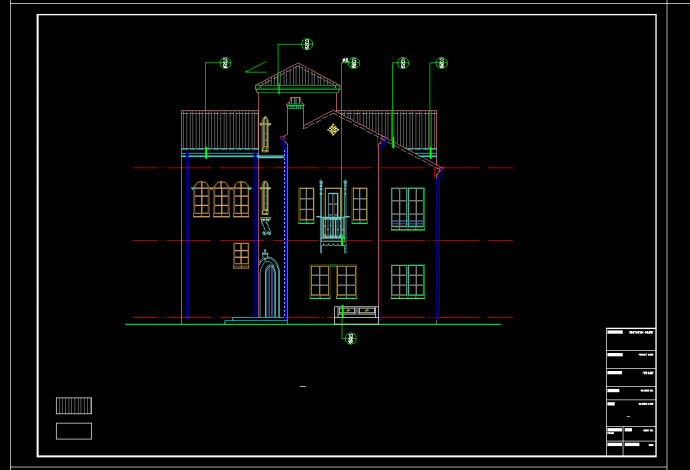 某二层框架结构简欧风格新农村别墅设计cad全套建筑施工图（含效果图）_图1