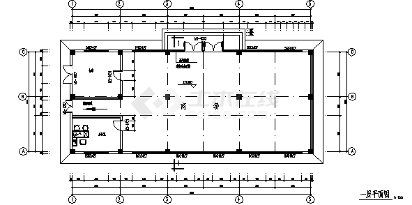 土木工程毕业设计_1200平米某五层框架综合楼建施cad图(含计算书，毕业设计)-图一