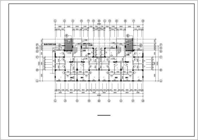 某六层住宅楼建筑施工cad图（共7张）_图1