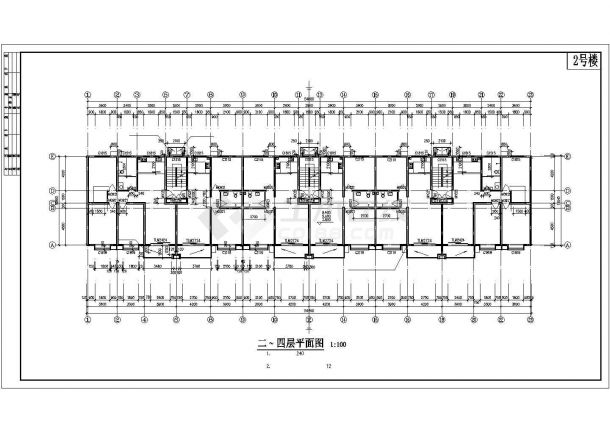 【6层】砖混住宅楼全套设计（计算书，建筑图，结构图）.dwg-图一