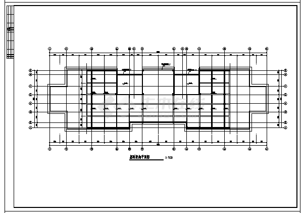 土木工程毕业设计_办公楼设计_4400平方米某五层框架结构办公楼建施cad图(含计算书，毕业设计)-图二