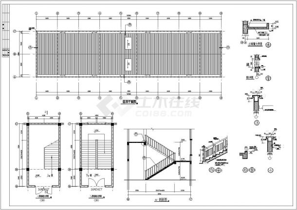 厂房设计_某地区塑料厂房建筑详细设计方案施工CAD图纸-图二